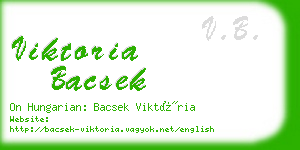viktoria bacsek business card